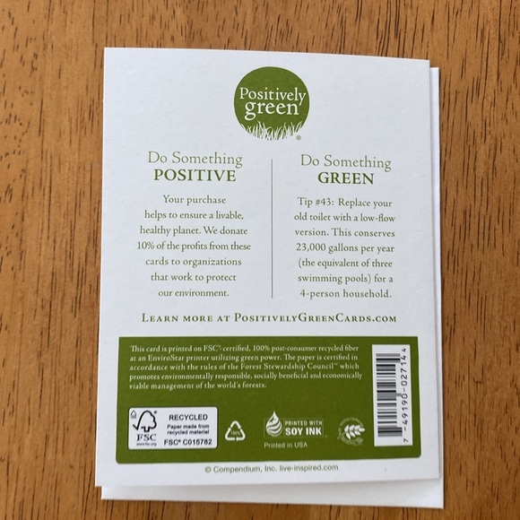 Compendium Positively Green Encouragement Card and Envelope - Picture 4 of 4